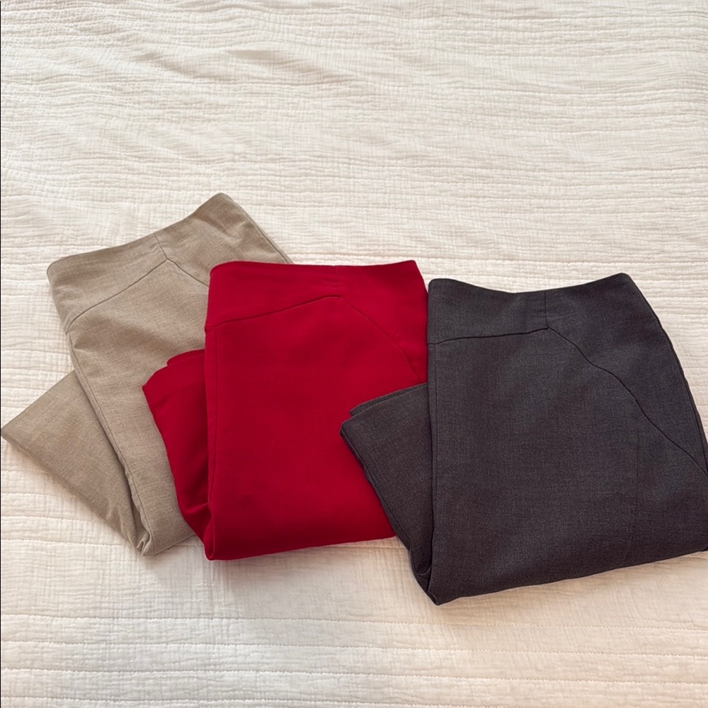 Worthington Pencil Skirt Bundle-Tan, Red, & Gray